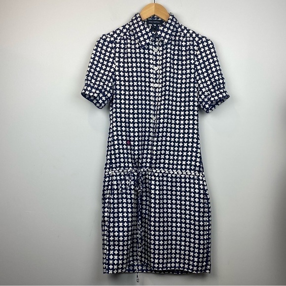 PINK Tartan • silk Clover Shirt Dress - Picture 2 of 13